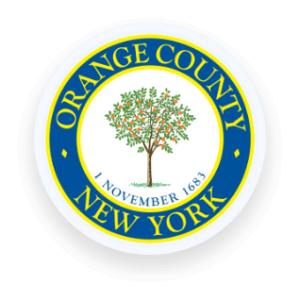 Blue and Yellow Orange County Seal