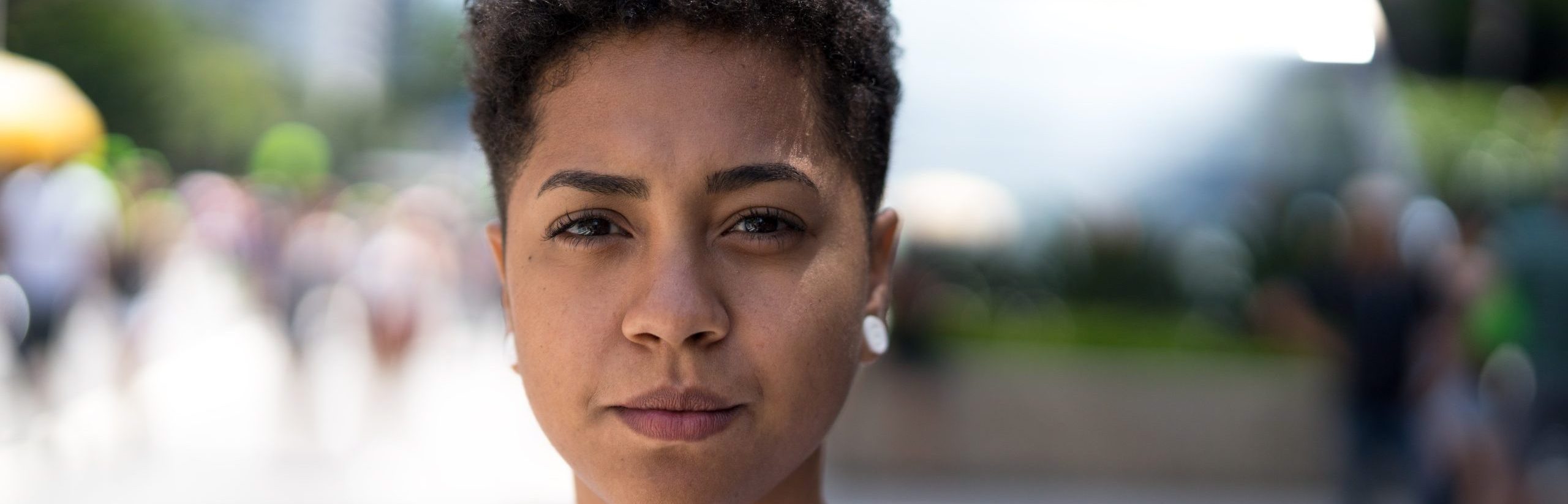 Portrait of a latin girl in the city